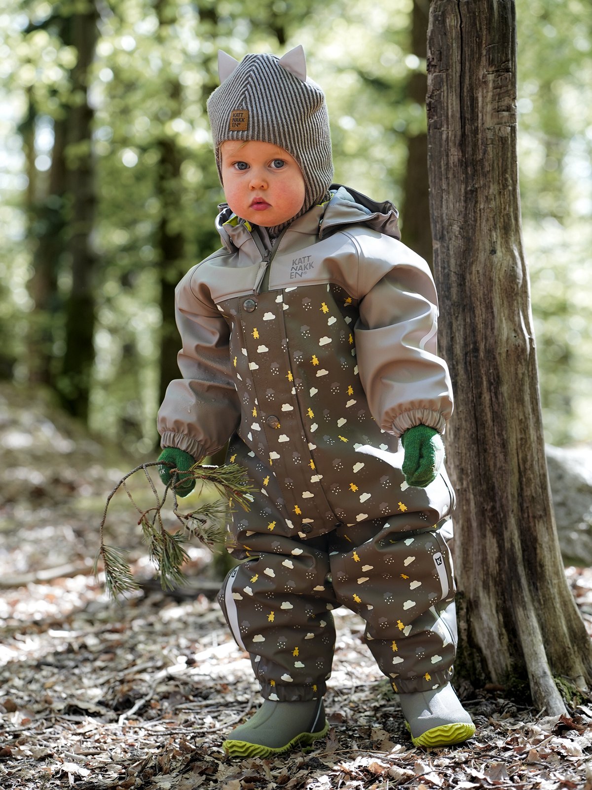 Kattnakken Babyregndress Pytt Månefjell