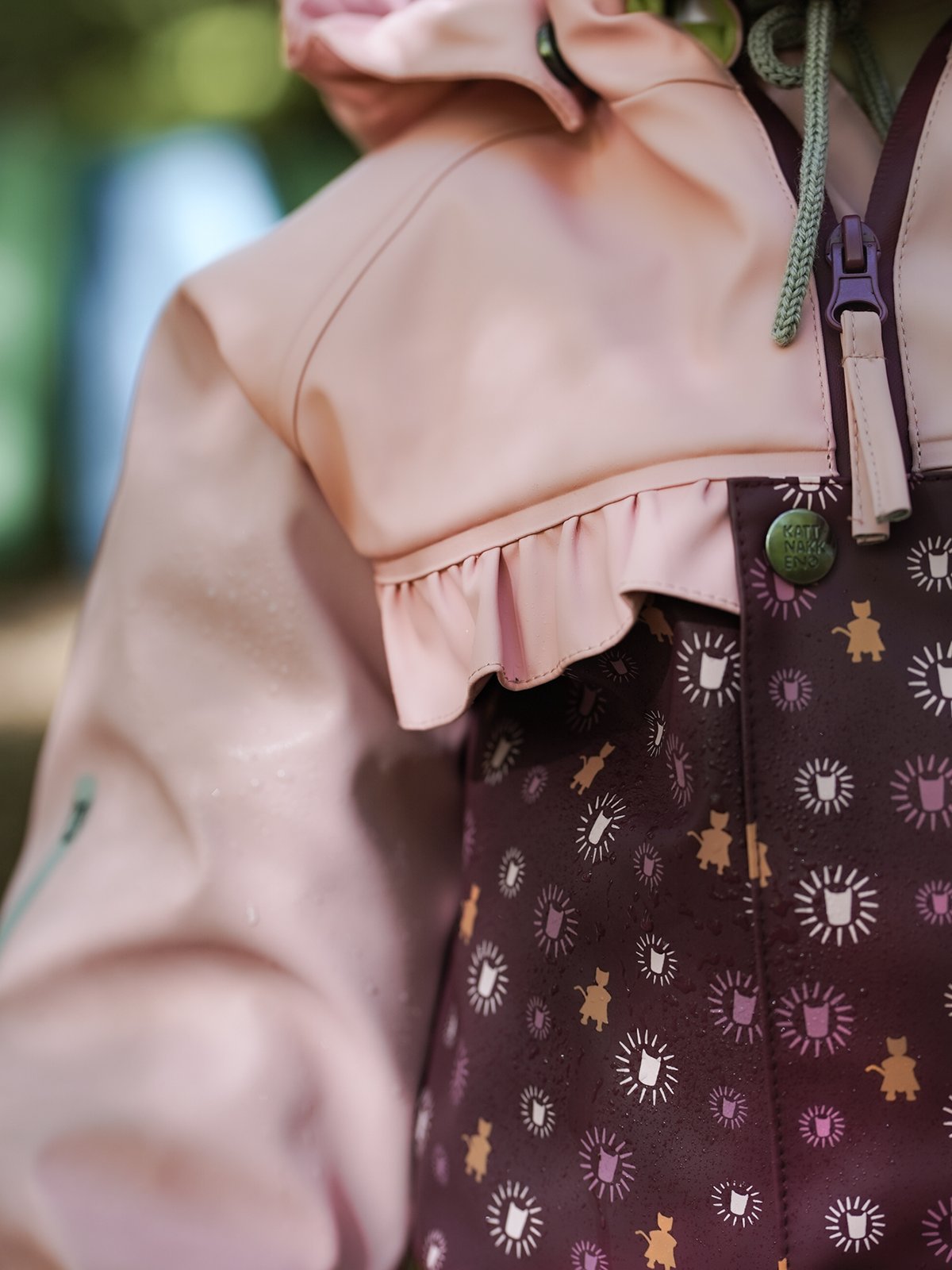 Kattnakken Babyregndress Pytt Rosa Krystall
