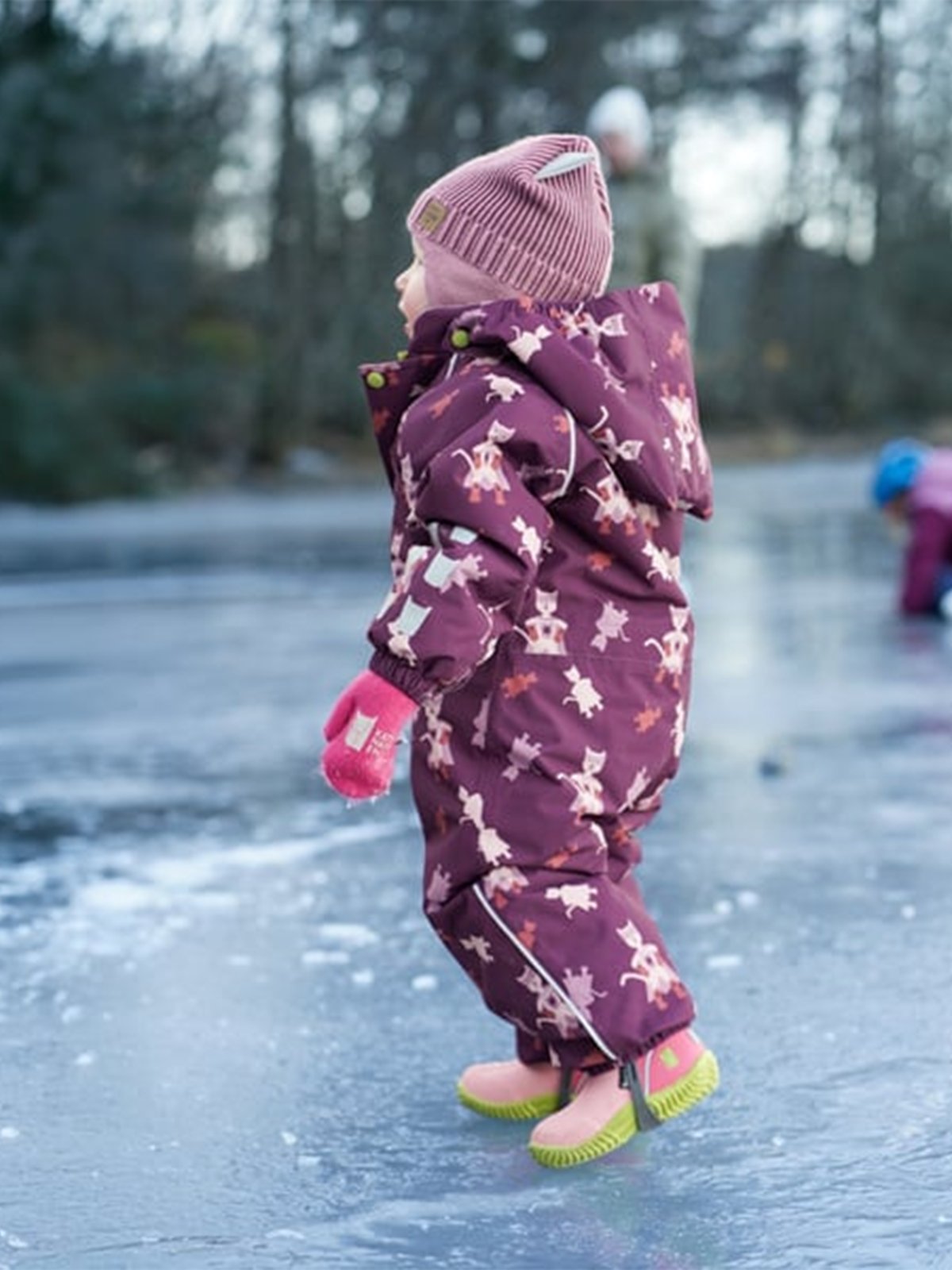 Kattnakken Vinterparkdress Baby Snø Burgunder