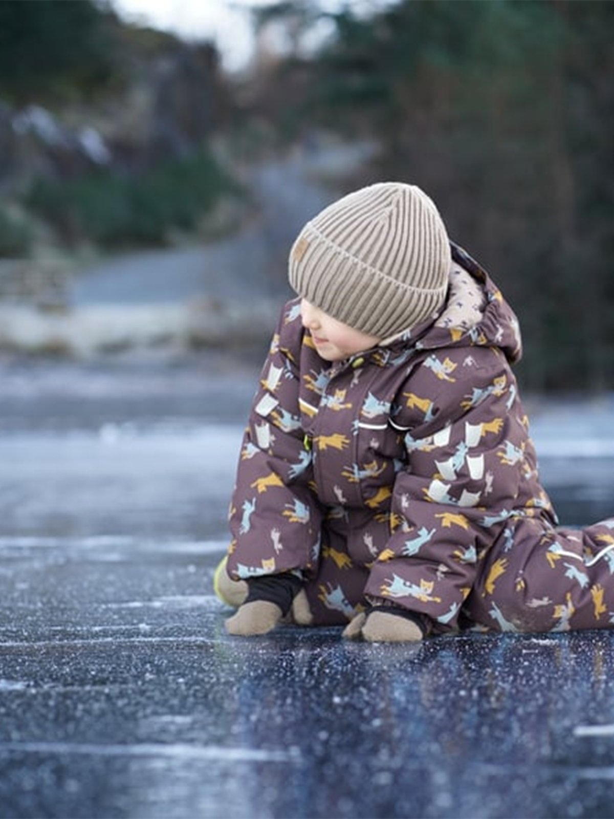 Kattnakken Vinterparkdress Baby Snø Jord