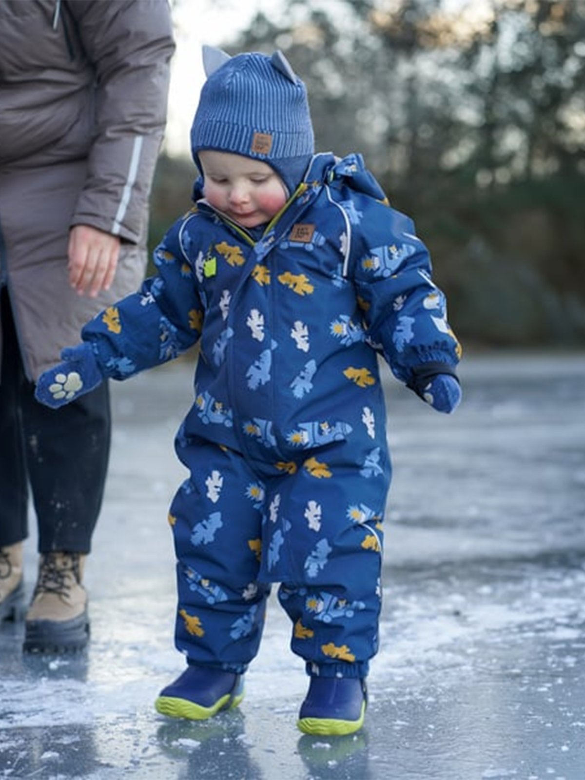 Kattnakken Vinterparkdress Baby Snø Skumringsblå
