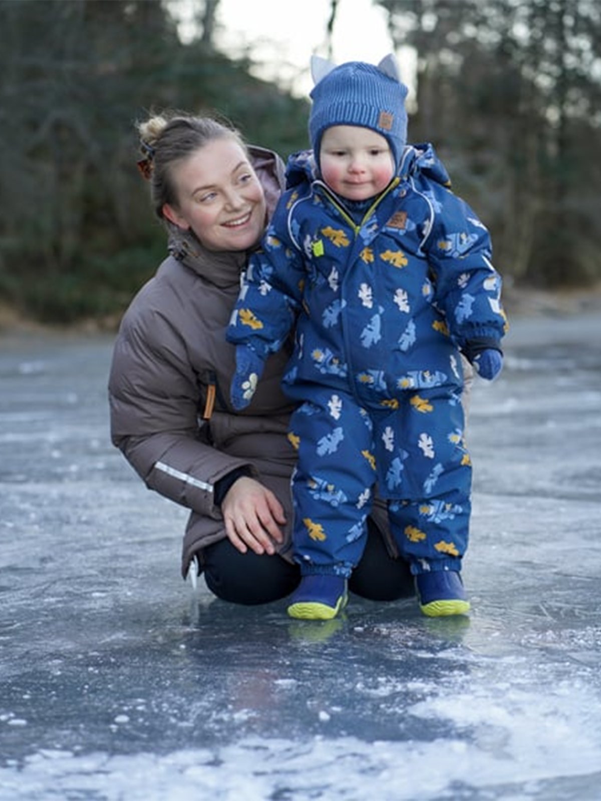 Kattnakken Vinterparkdress Baby Snø Skumringsblå