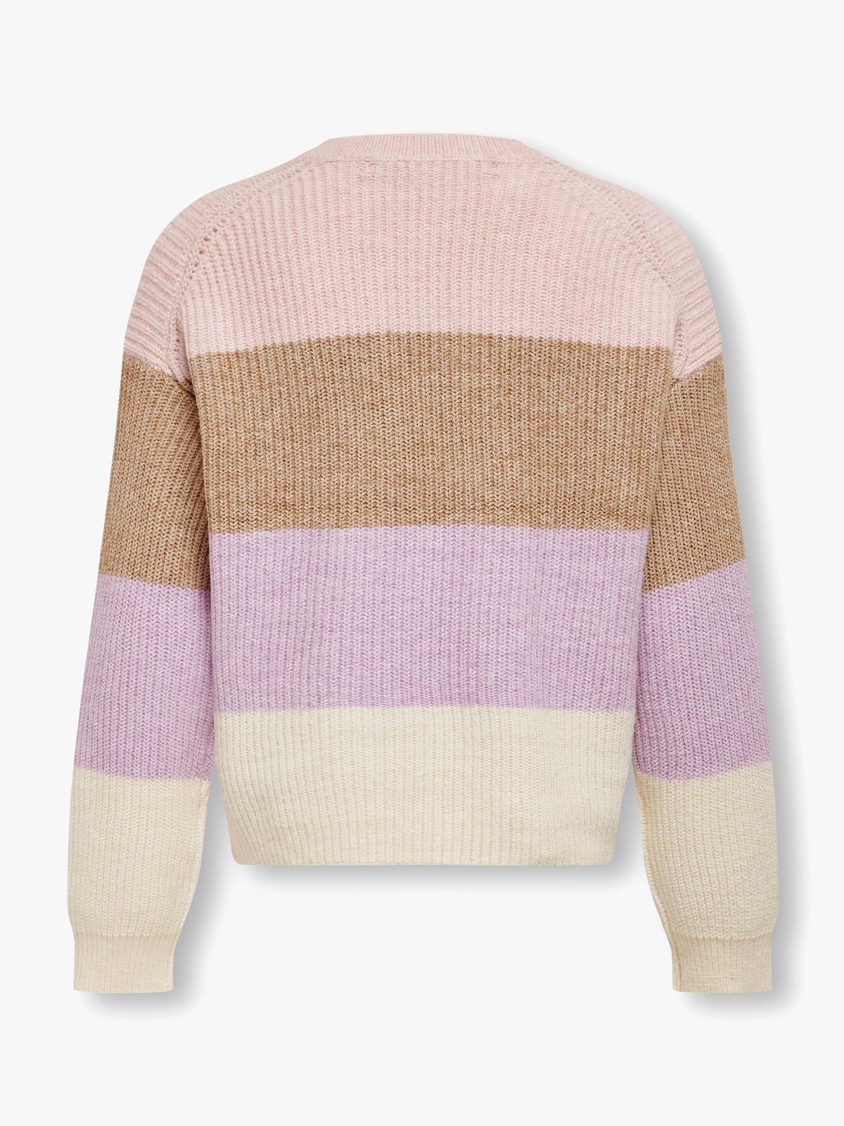 Kids Only Sandy Long Sleeve Stripe Pullover Knit Sepia Rose