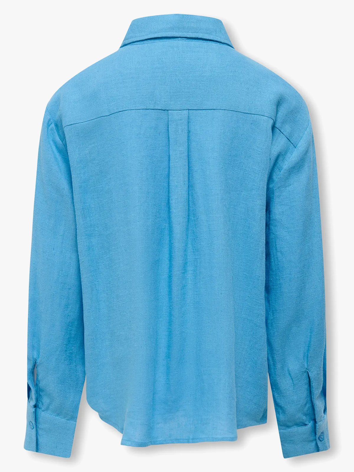 Kids Only Tokyo Long Sleeve Linen Blend Shirt Azure Blue