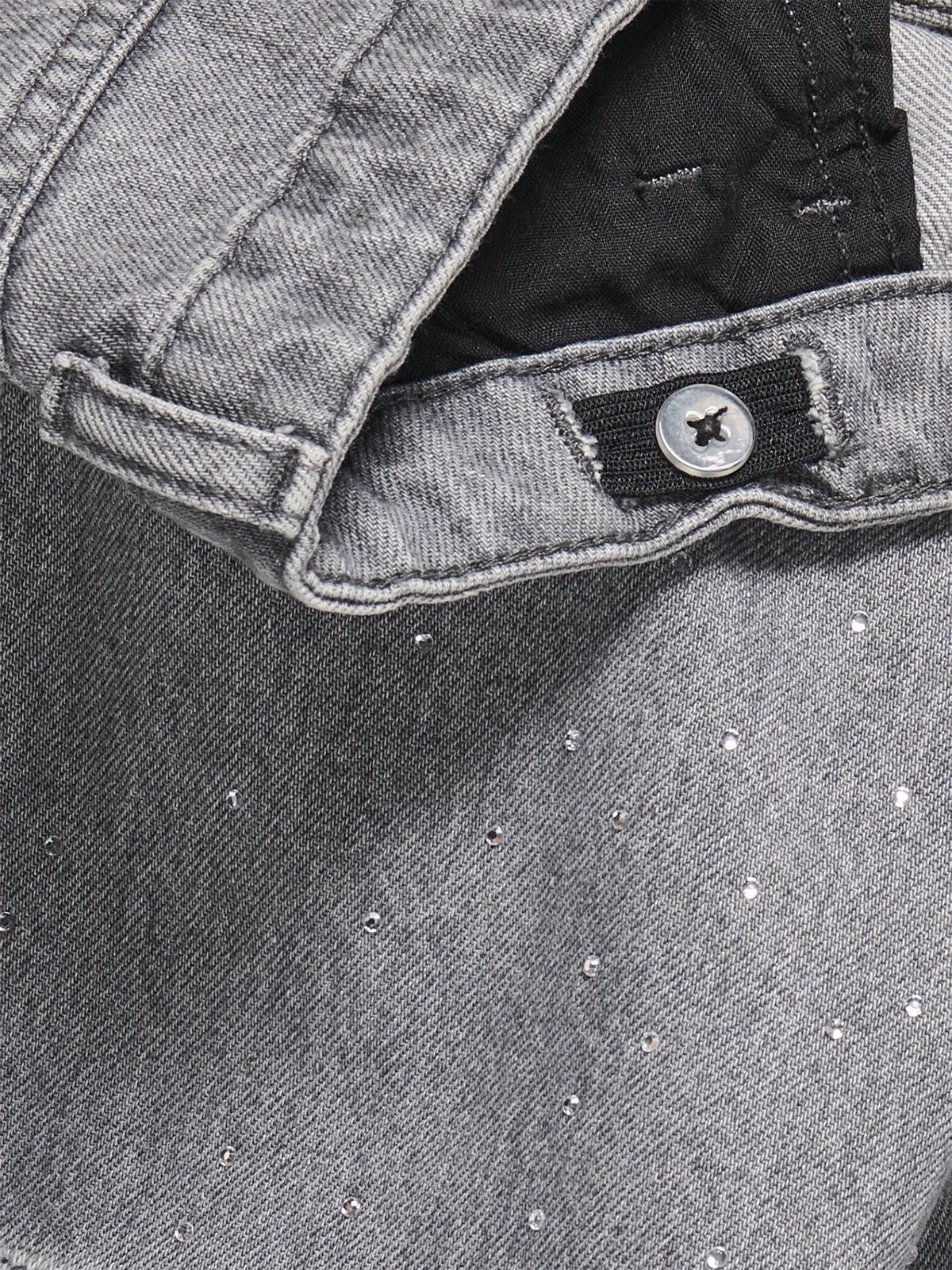 Kids Only Pacy Rhinestone Denim Shorts Medium Grey Denim