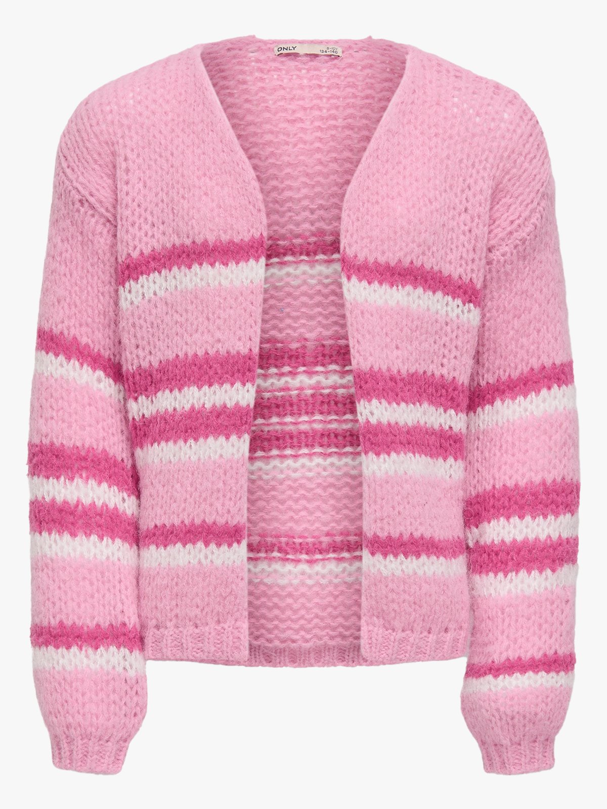 Kids Only Nordic Life Long Sleeve Stripe Cardigan Knit Bonbon