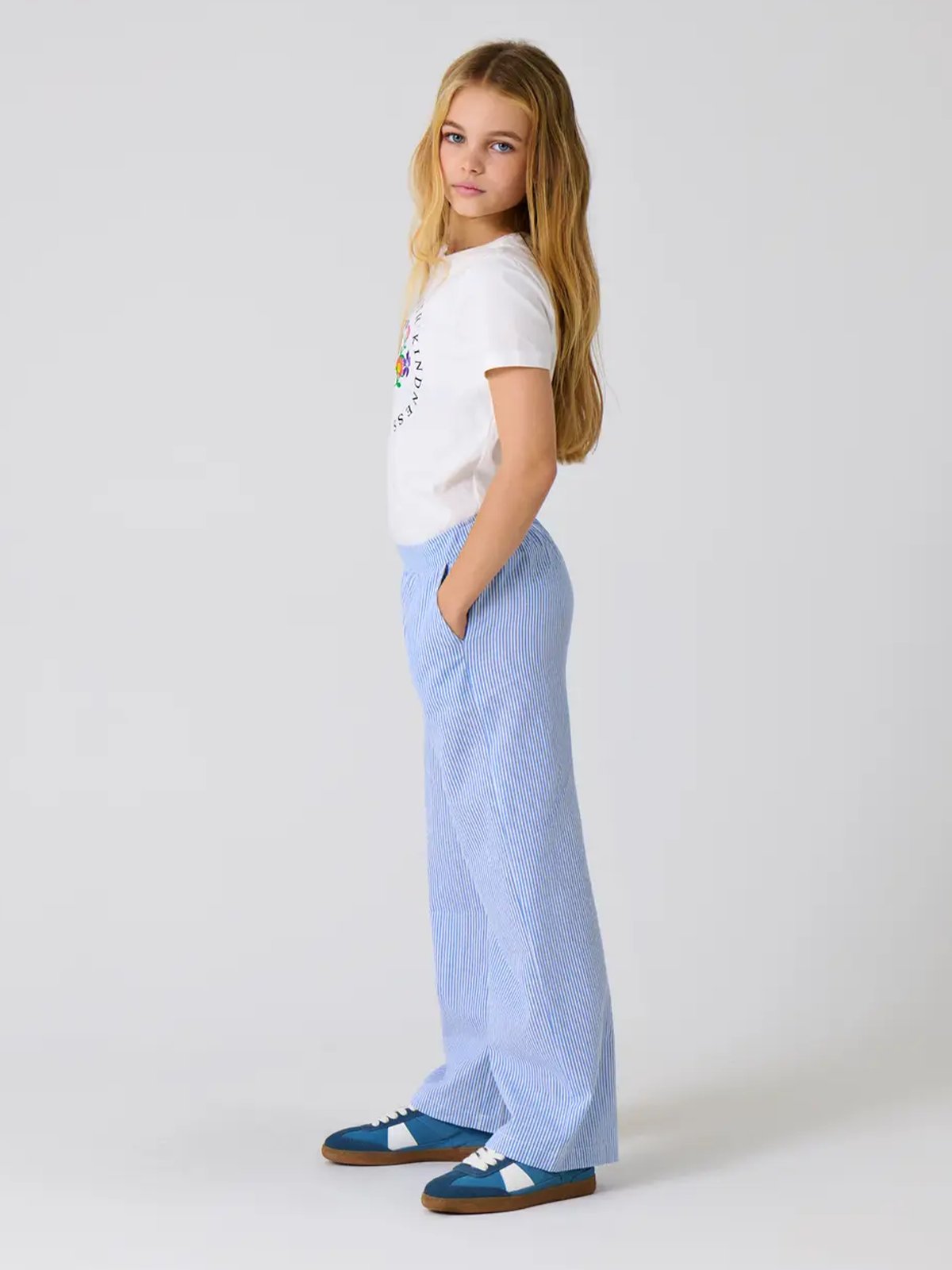 Kids Only Smilla Stripe Pant Woven Cloud Dancer Clear Sky