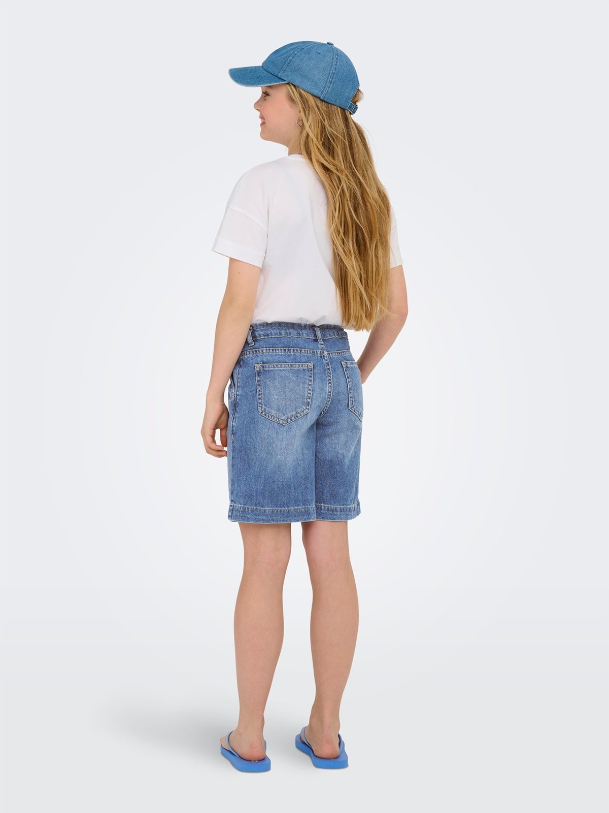 Kids Only Comet Wide Long Shorts Light Blue Denim