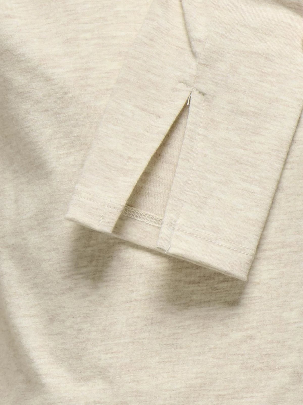 Kids Only Felina Long Sleeve Boatneck Slit Top Pumice Stone Melange