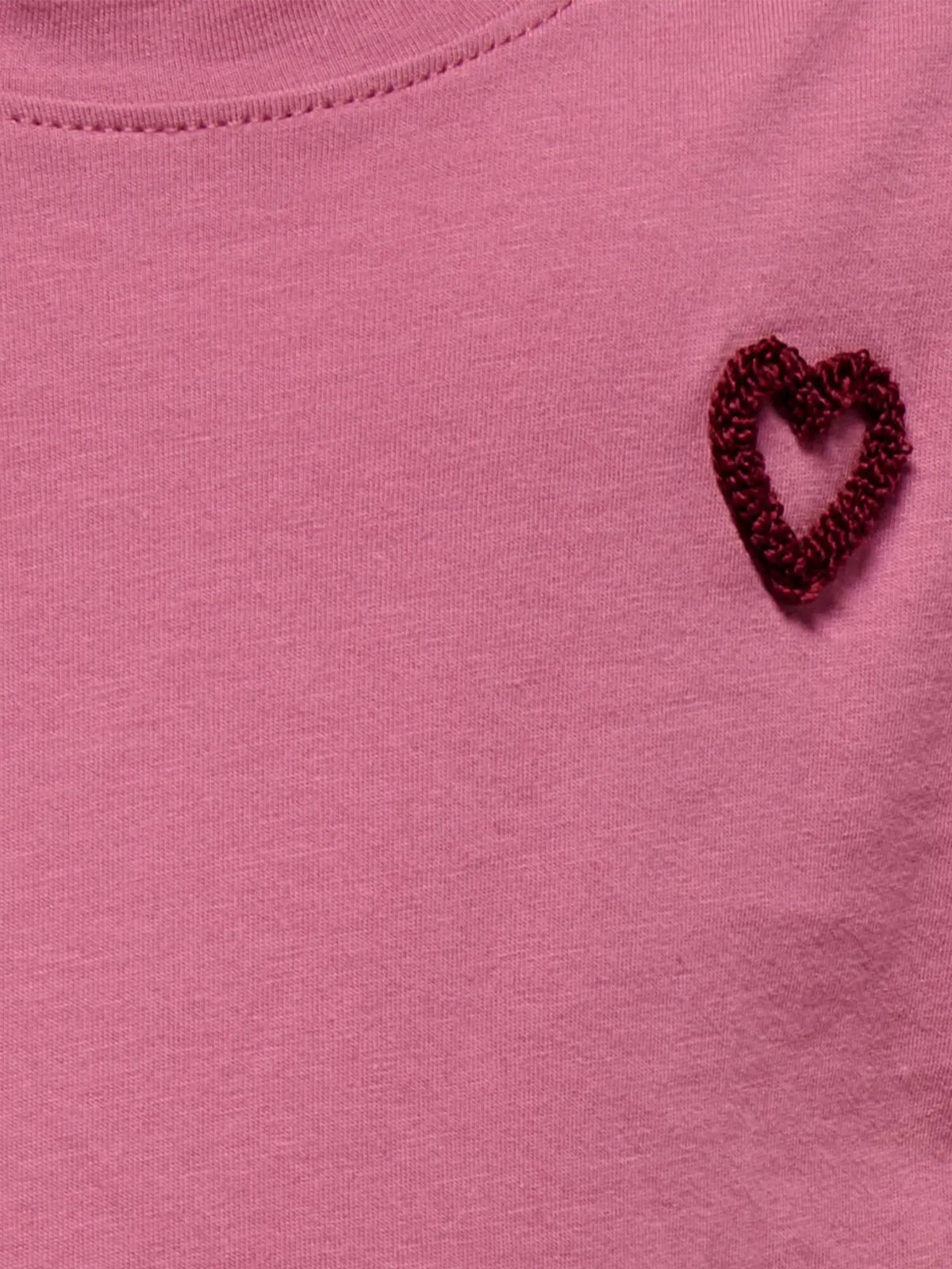 Kids Only Anna Short Sleeve Heart Tee Juniors Heather Rose Heart/Beaujolais