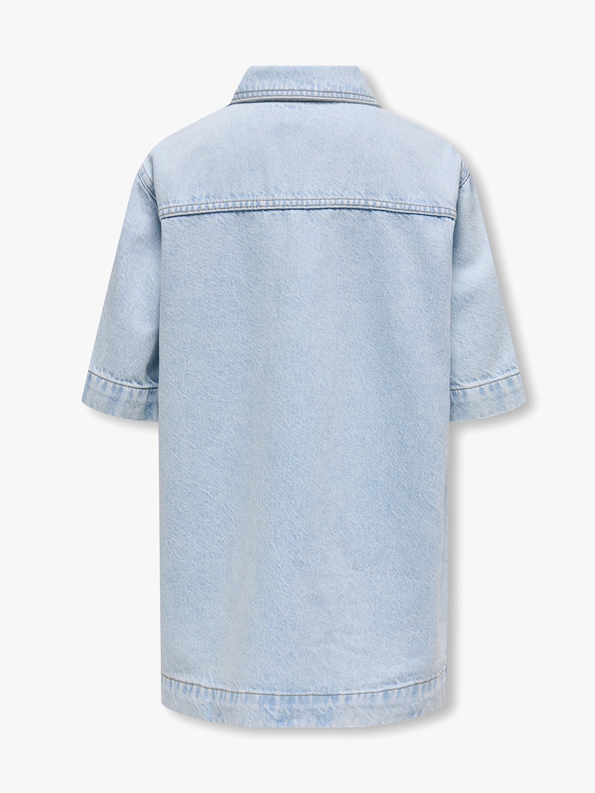 Kids Only Sophie Short Sleeve Oversize Denim Dress Light Blue Denim