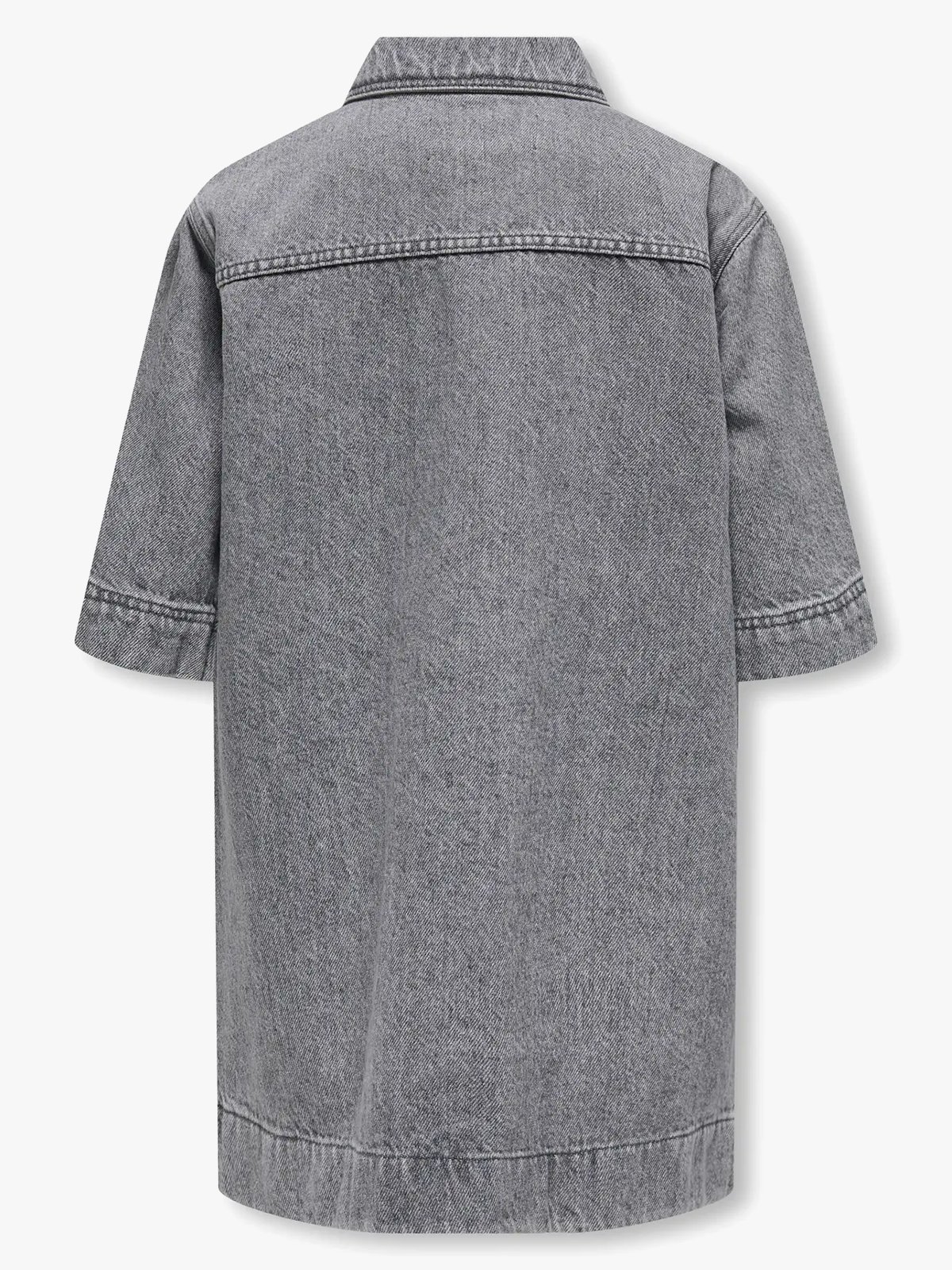 Kids Only Sophie Short Sleeve Oversize Denim Dress Medium Grey Denim