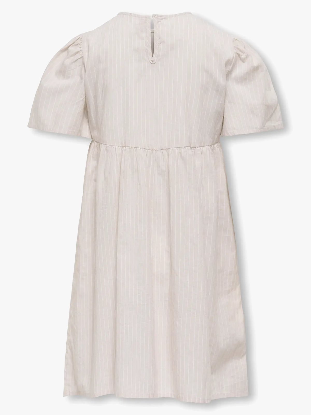 Kids Only Daimi Short Sleeve Detail Dress Woven Feather Gray White
