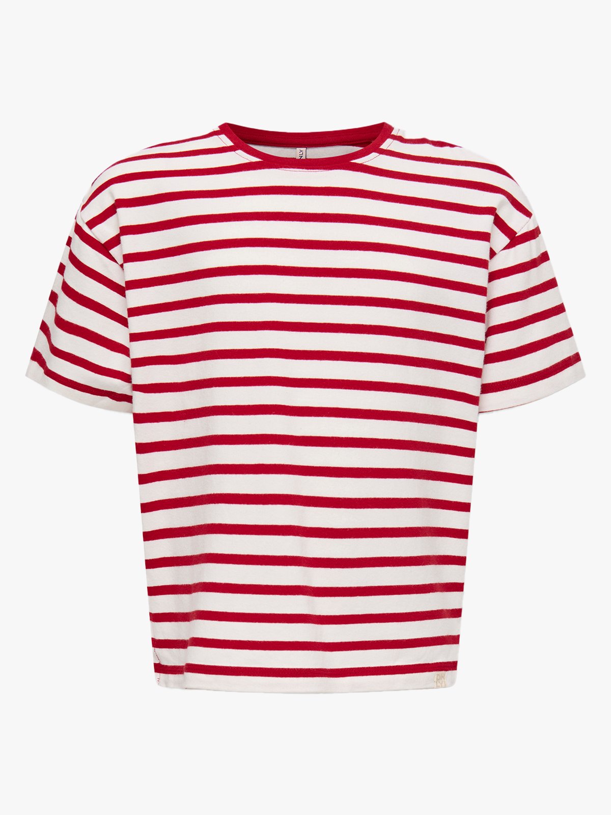 Kids Only Asta Life Short Sleeve Striped Top Junior Equestrian red