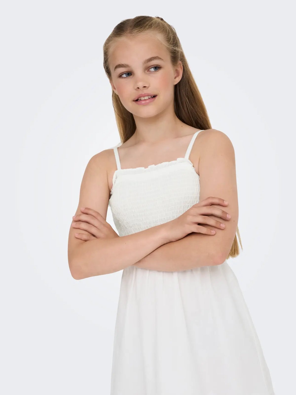 Kids Only Lou Life Embroidery Smock Dress Woven Cloud Dancer