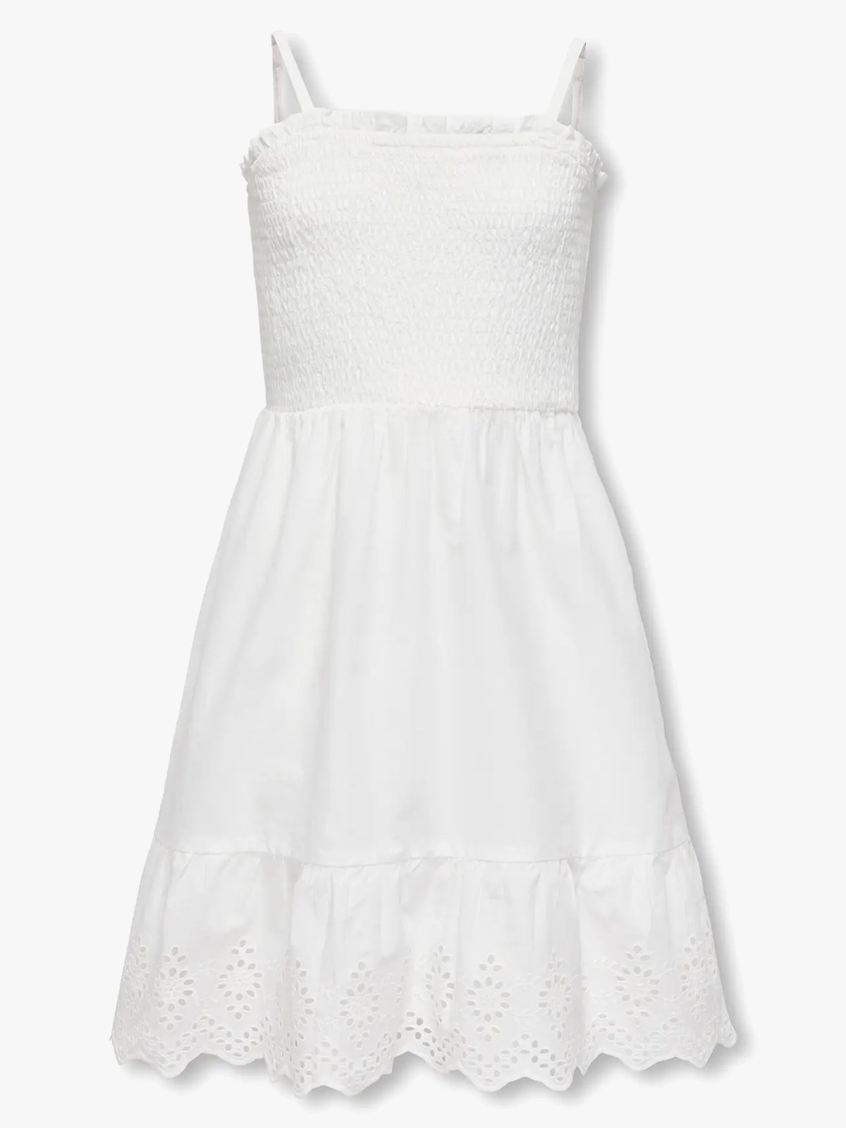 Kids Only Lou Life Embroidery Smock Dress Woven Cloud Dancer