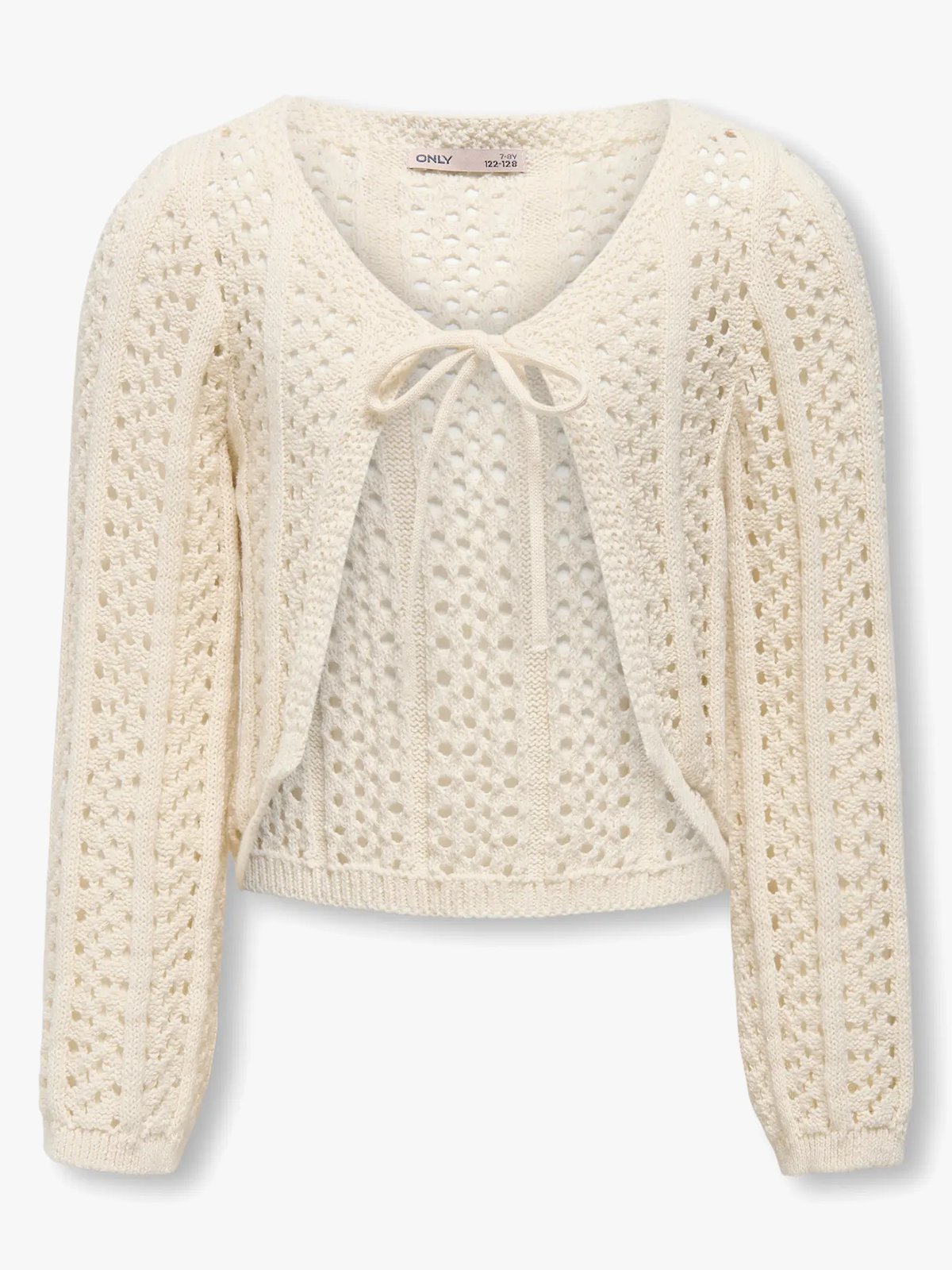 Kids Only Marina Life Long Sleve Crop V-Neck Tie Knit Birch