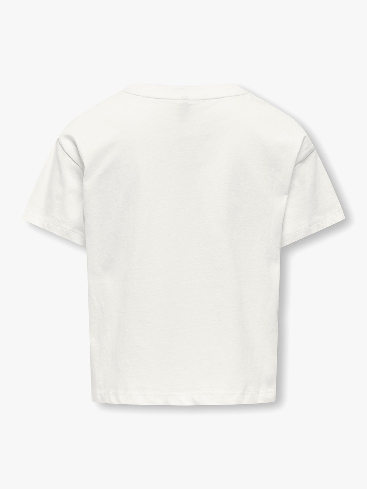 Kids Only Maiken Life Cropheart Short Sleeve Top Cloud Dancer