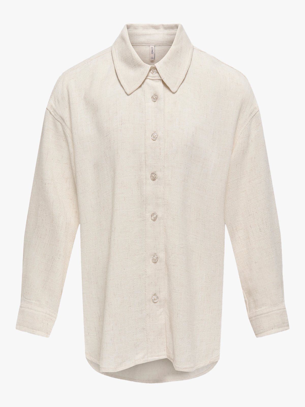 Kids Only Siesta Long Sleeve Linen Blend Oversized Shirt Moonbeam