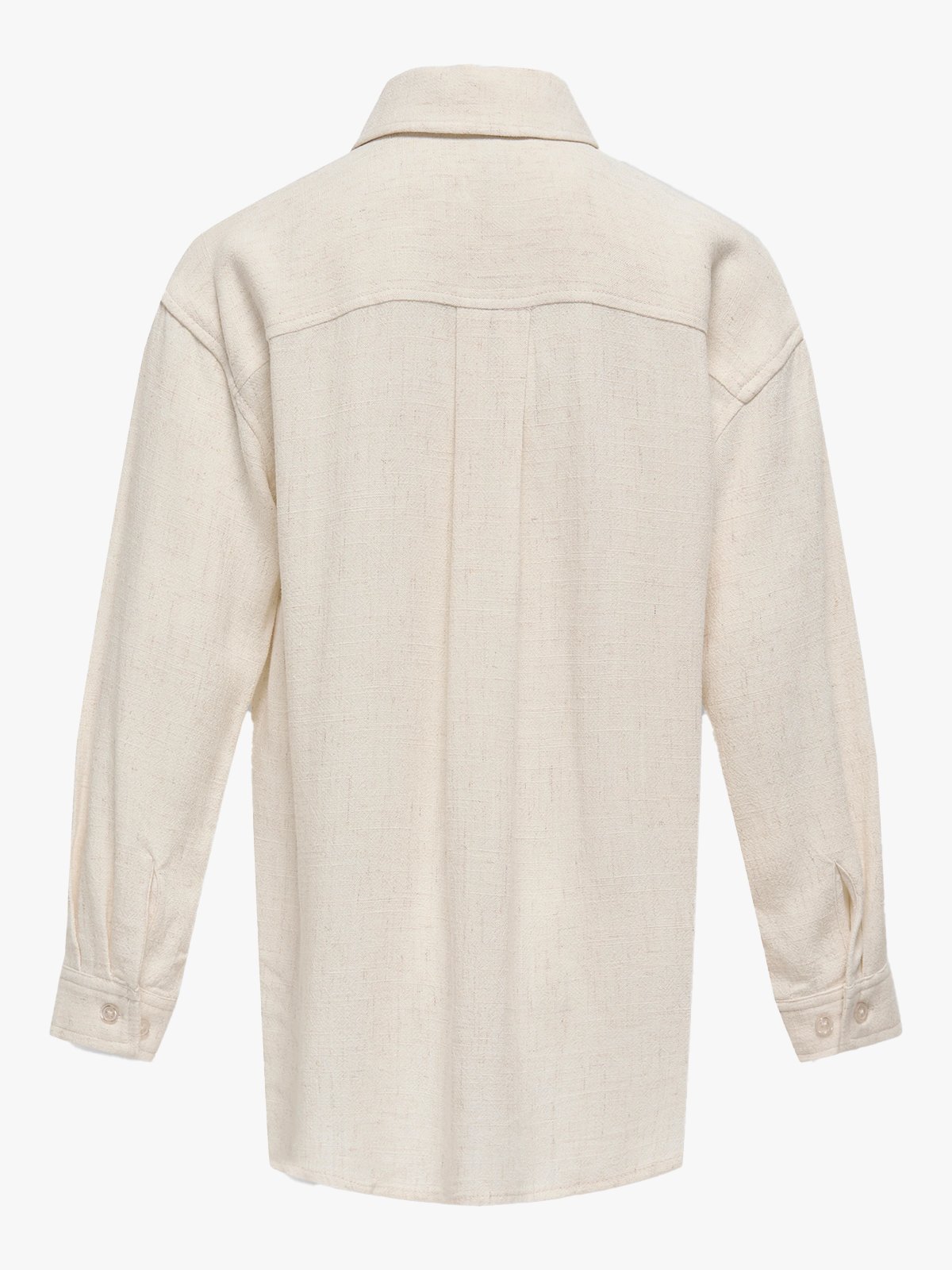 Kids Only Siesta Long Sleeve Linen Blend Oversized Shirt Moonbeam