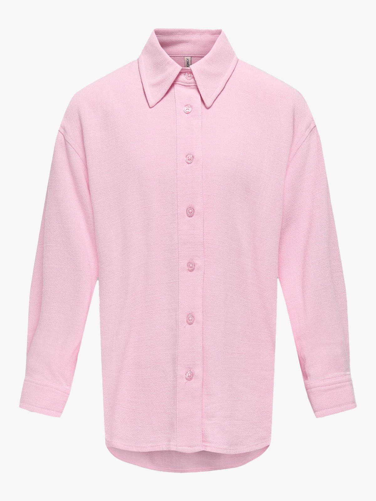 Kids Only Siesta Long Sleeve Linen Blend Oversized Shirt Pirouette