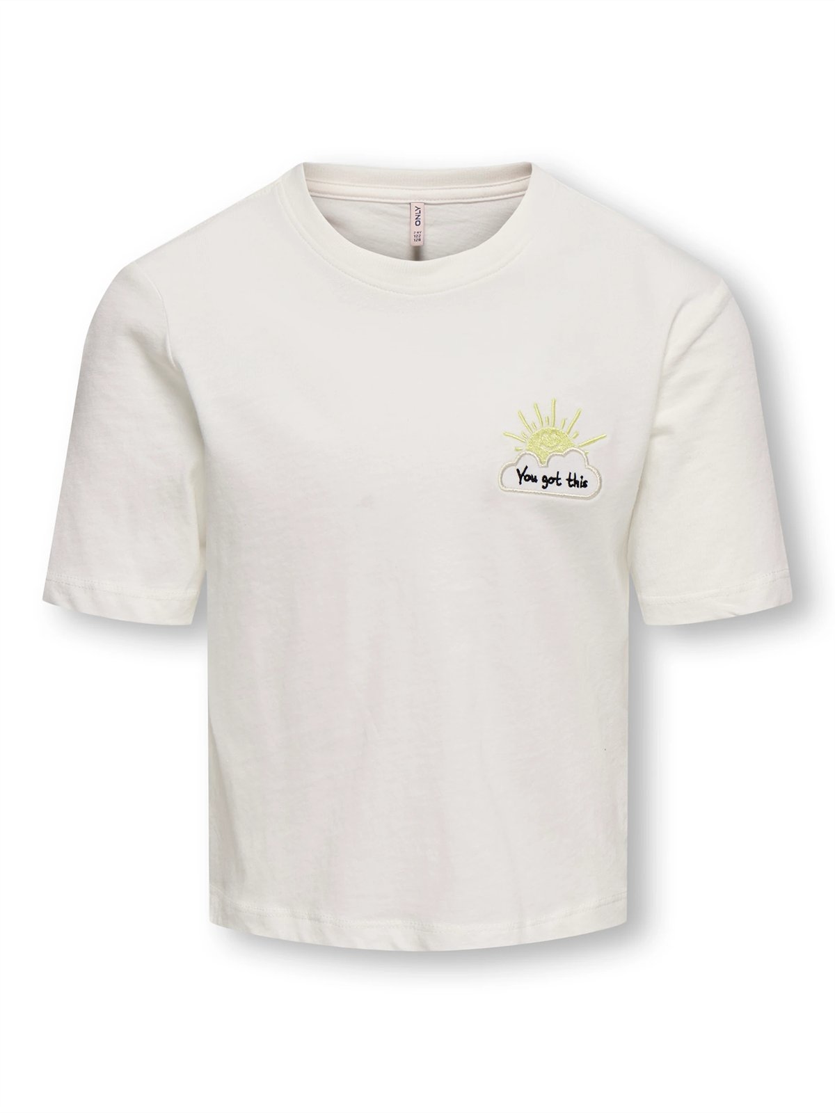 Kids Only Rex Short Sleeve Print Top Junior Cloud Dancer