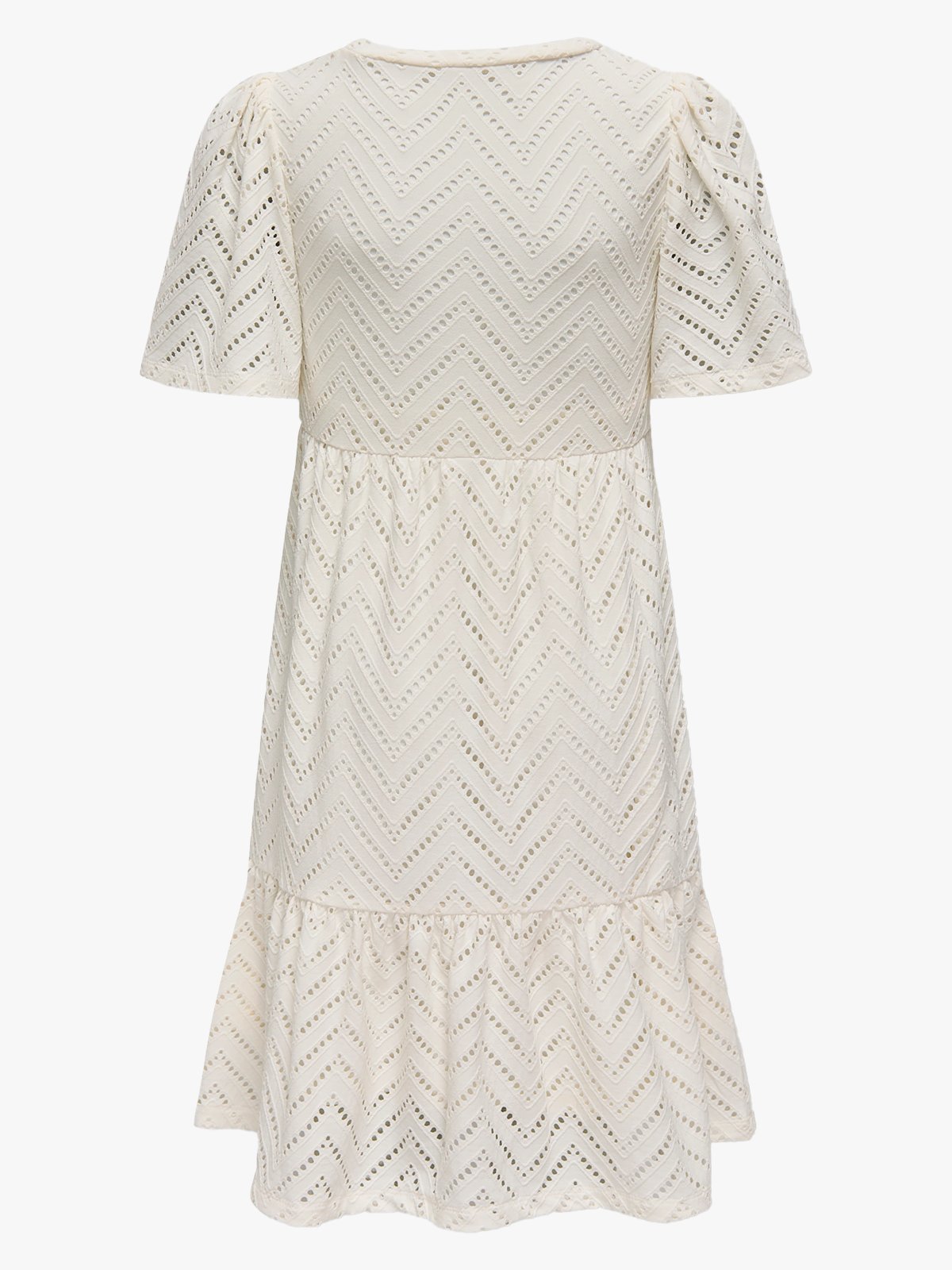 Kids Only Carla Cathinka Short Sleeve Dress Junior Cloud Dancer