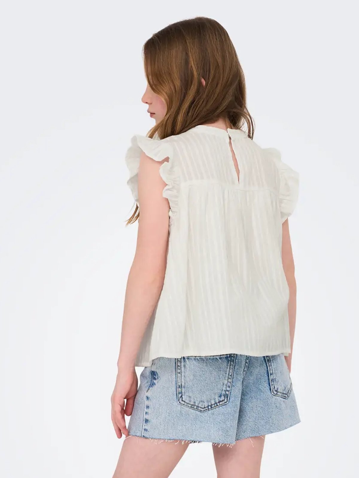 Kids Only Camille S/L Shirt Woven Cloud Dancer