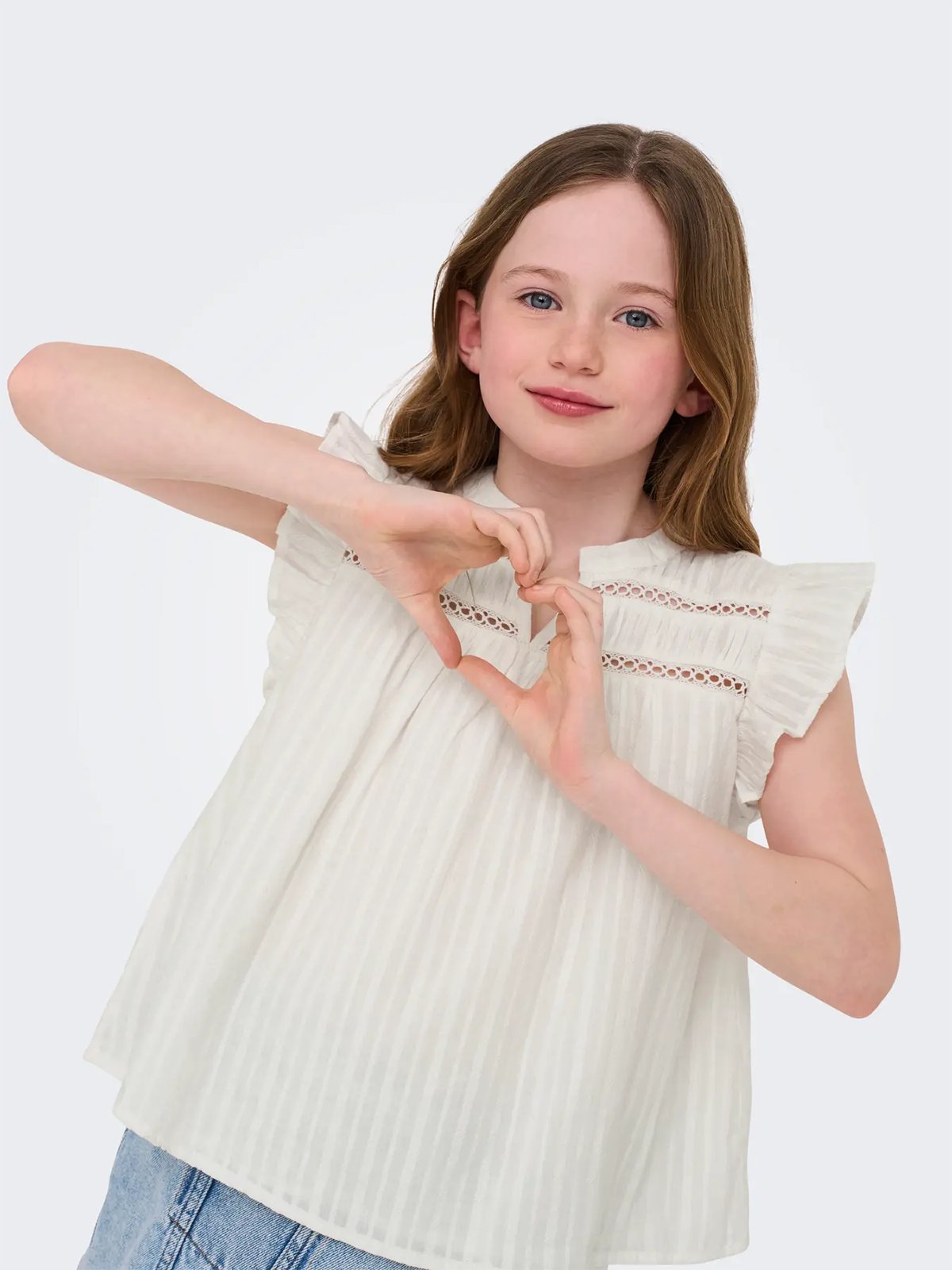 Kids Only Camille S/L Shirt Woven Cloud Dancer