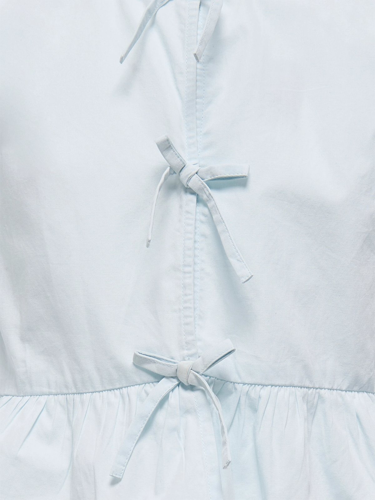 Kids Only Clara Life Short Sleeve Bow Shirt Junior Ballad Blue