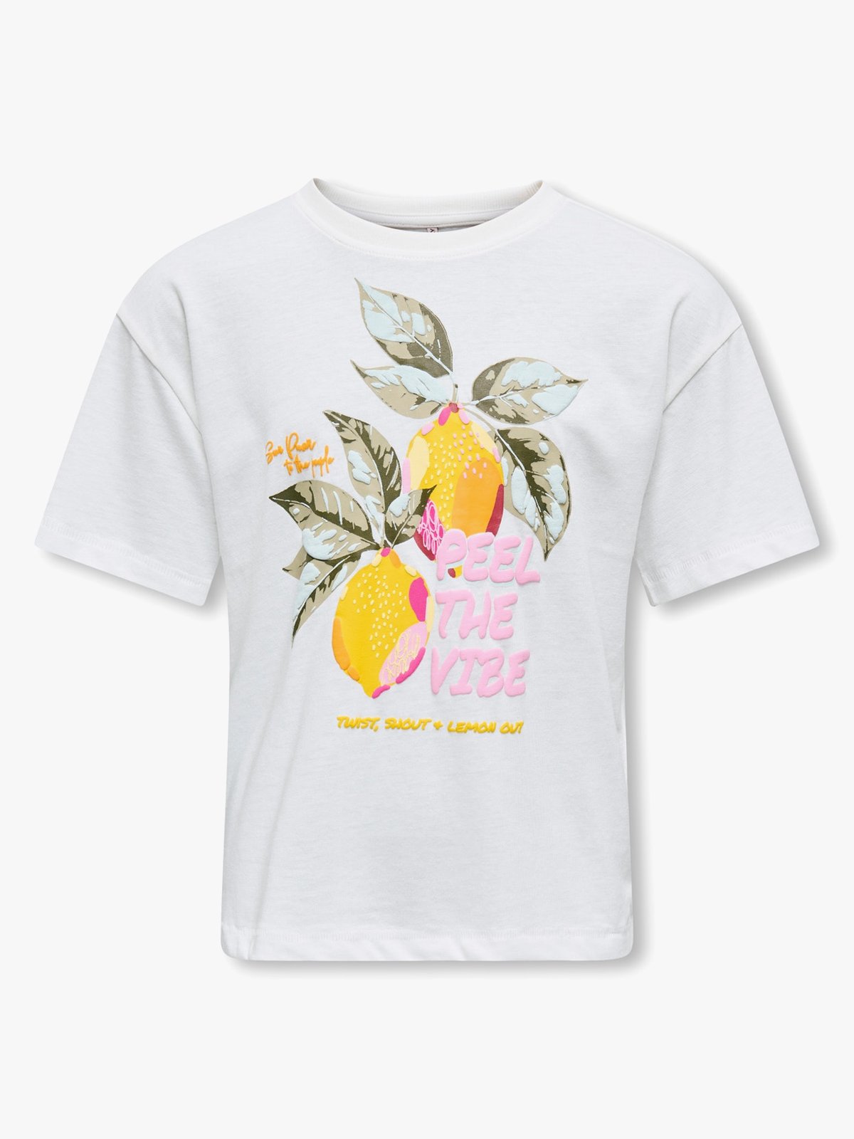 Kids Only Blinis Life Short Sleeve Loose Top Box Junior Cloud Dancer