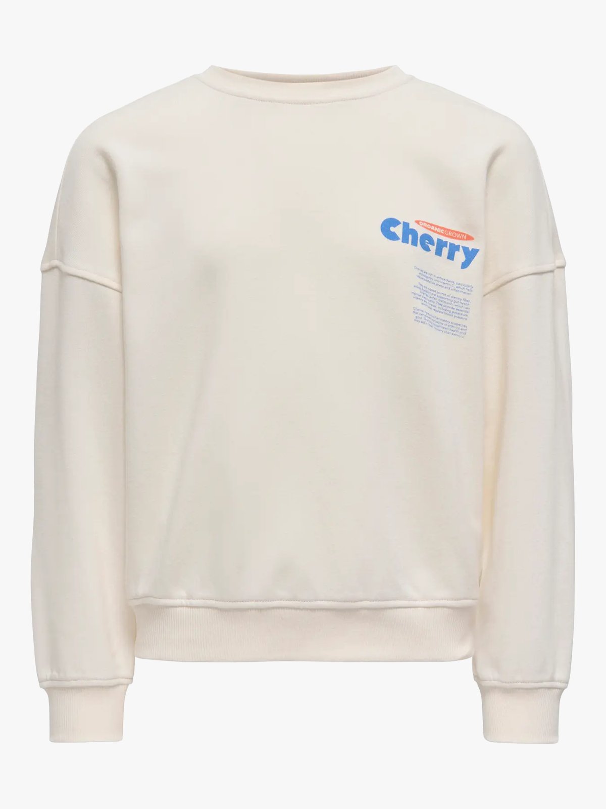 Kids Only Philea Life Long Sleeve Ovzfruit Oneck Ubrushed Sweat Tofu Cherry