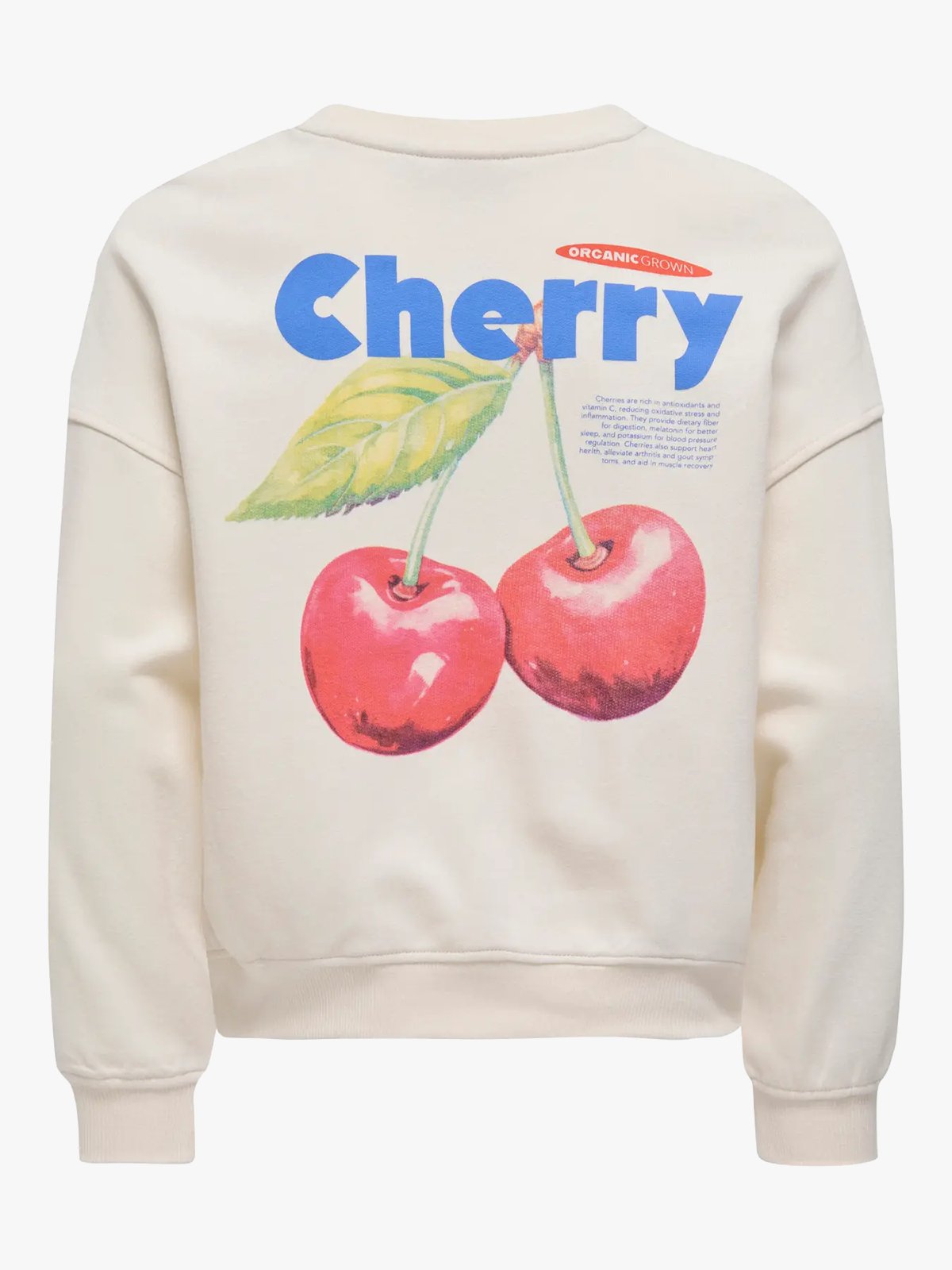 Kids Only Philea Life Long Sleeve Ovzfruit Oneck Ubrushed Sweat Tofu Cherry