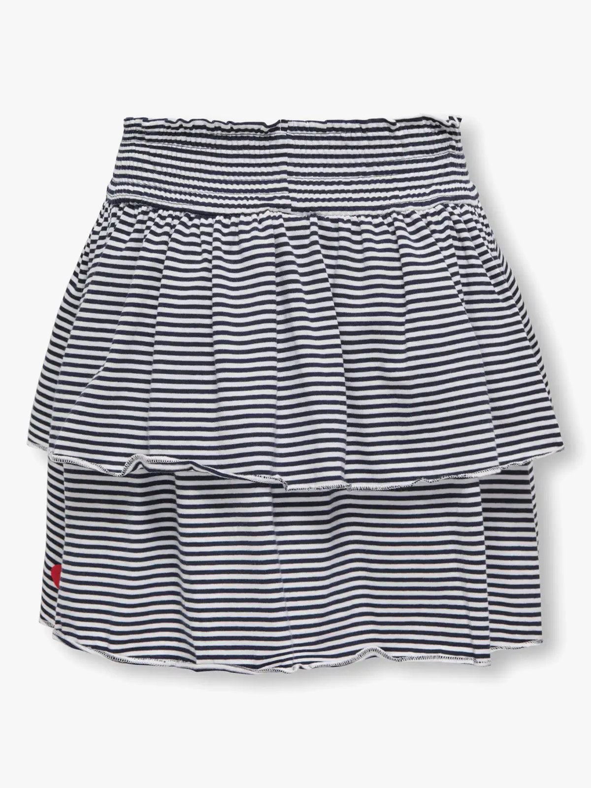 Kids Only Pisa Life Smock Skirt Junior Cloud Dancer Sky Captain Y/D Stripes/Red Heart
