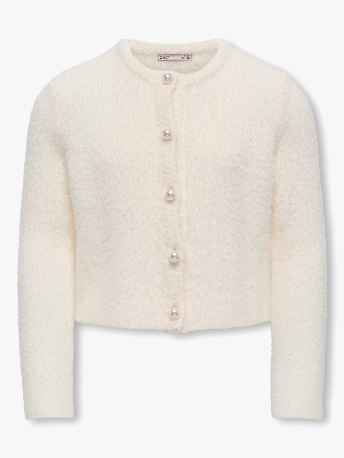 Kids Only Piumo Petra Pearl O-Neck Car Knt Cloud Dancer