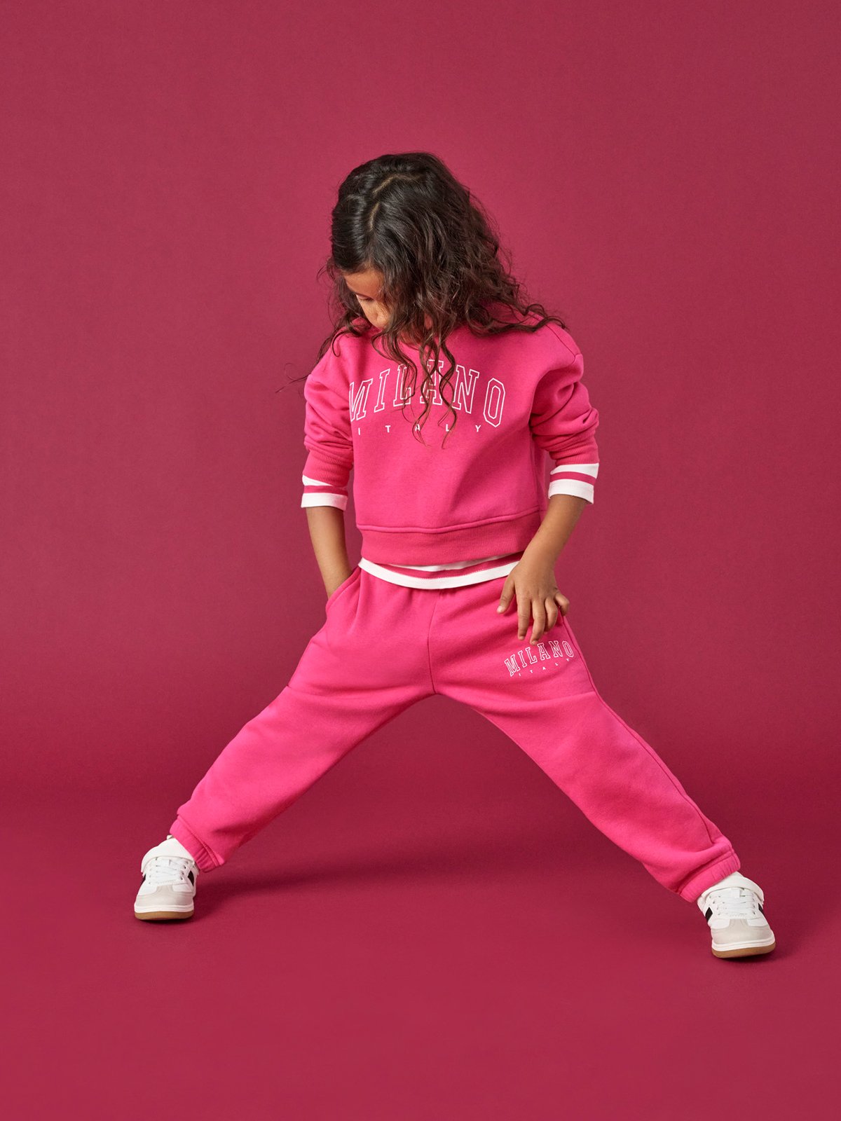 Kids Only Sweat Life Long Sleeve Crew Osz Stat Sweater Magenta