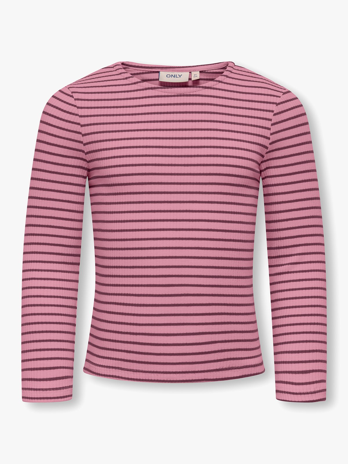 Kids Only Maude Stripe Long Sleeve O-Neck Top Junior Sea Pink
