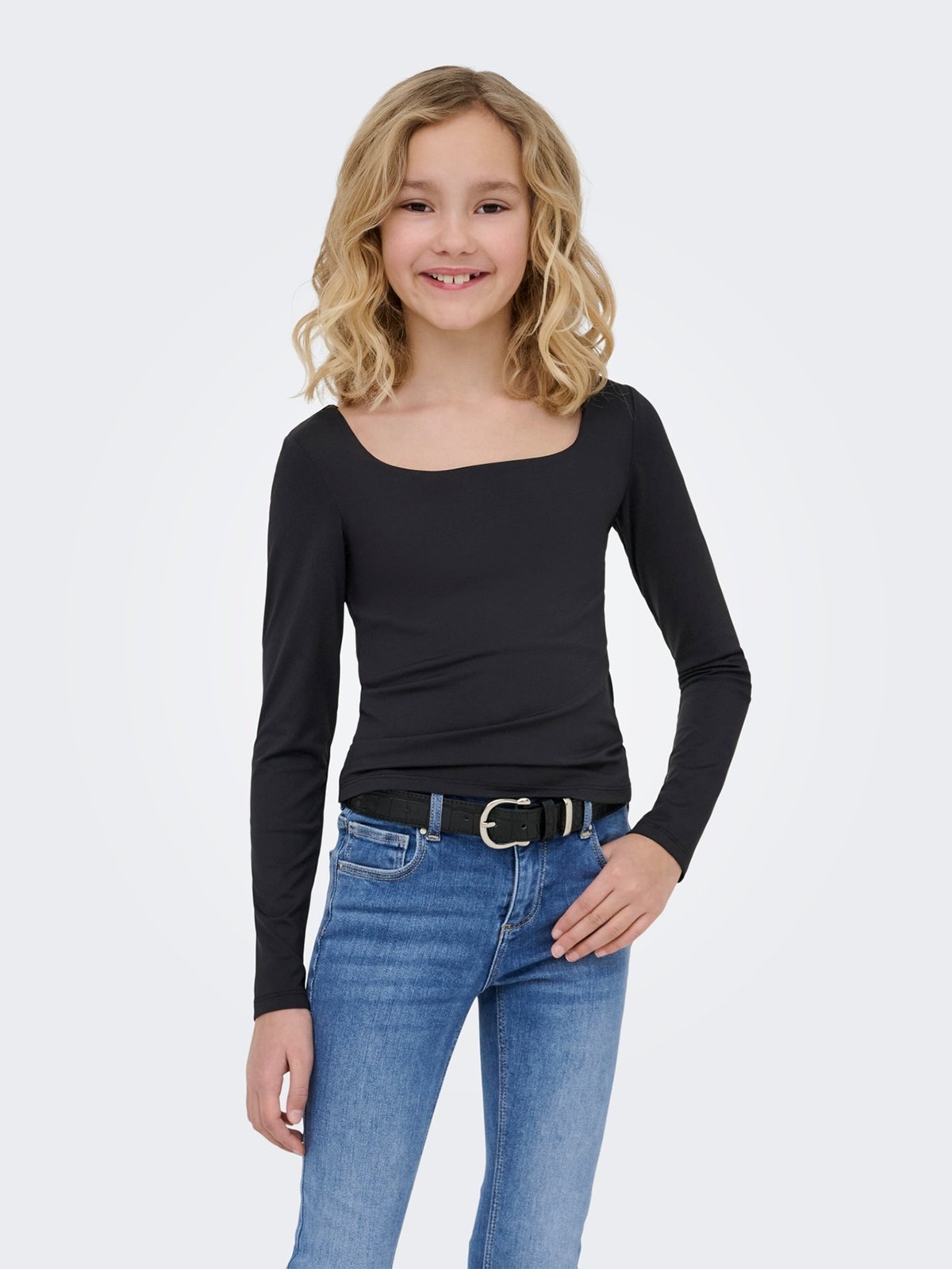 Kids Only Ea Long Sleeve 2-Ways Fit Top Black