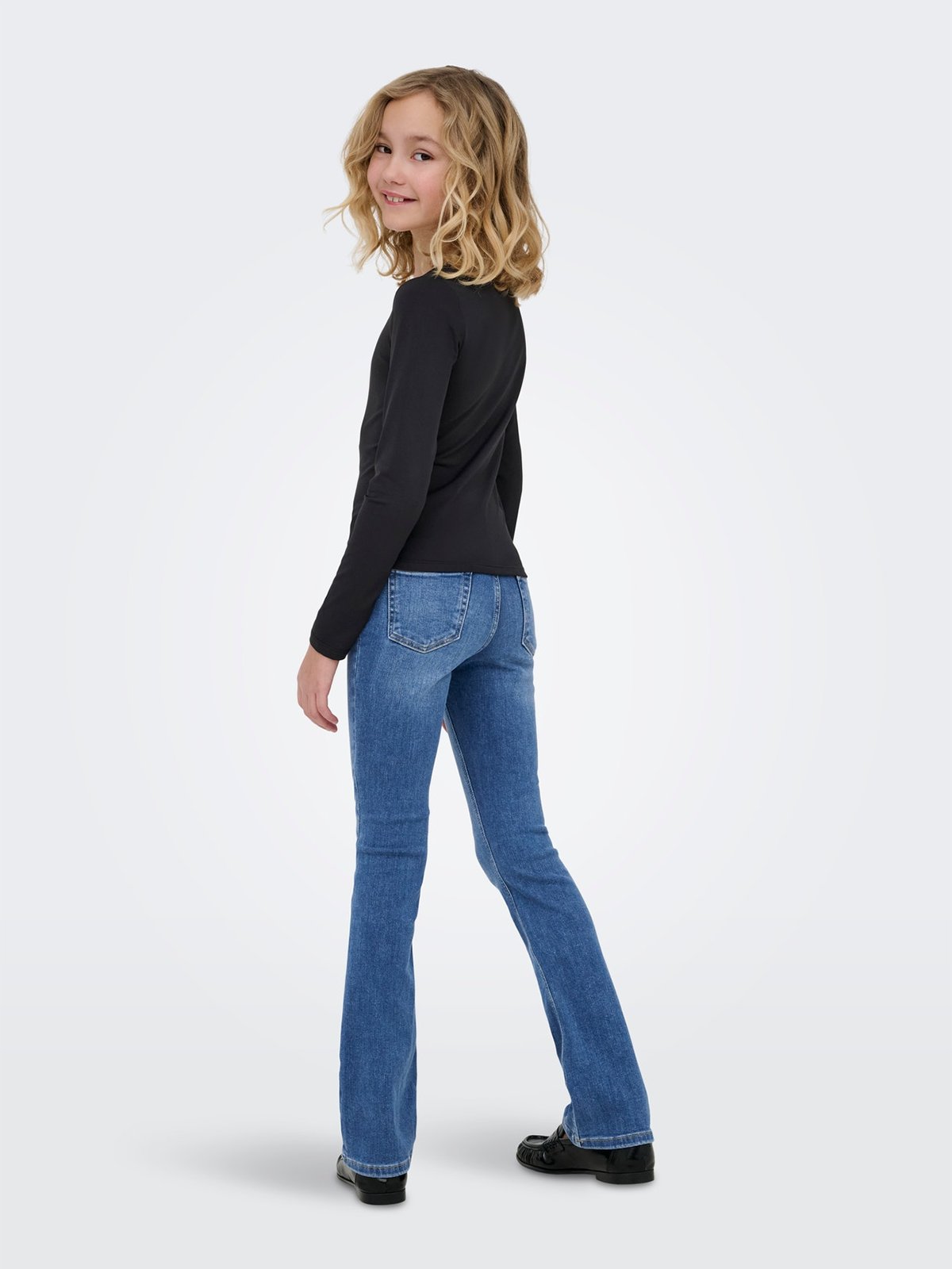 Kids Only Ea Long Sleeve 2-Ways Fit Top Black