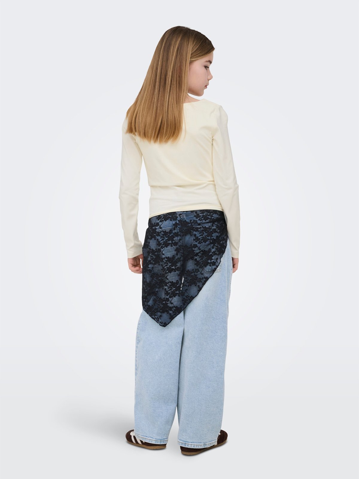 Kids Only Ea Long Sleeve 2-Ways Fit Top Cloud Dancer