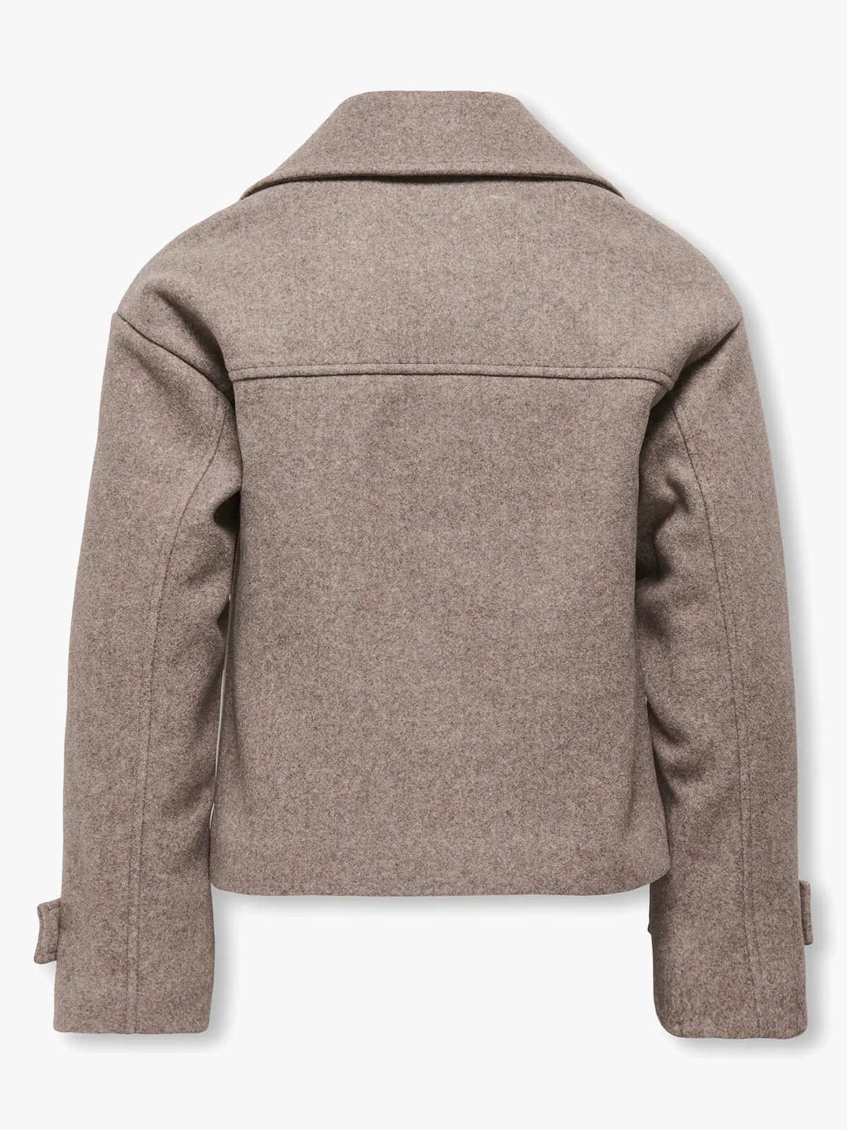 Kids Only Adina Life Long Sleeve A-Shape Peacoat Jacket Taupe Gray Melange