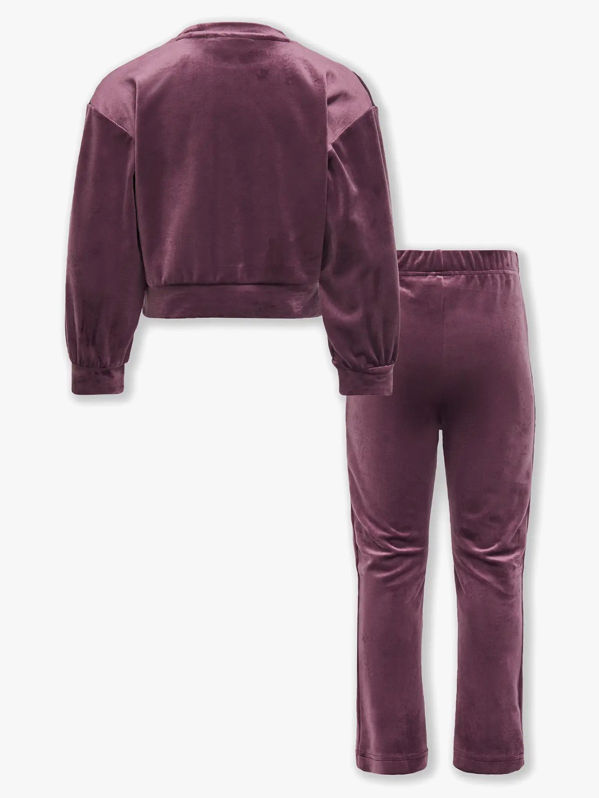 Kids Only Rebel Velvet O-Neck Sweat Set Winetasting