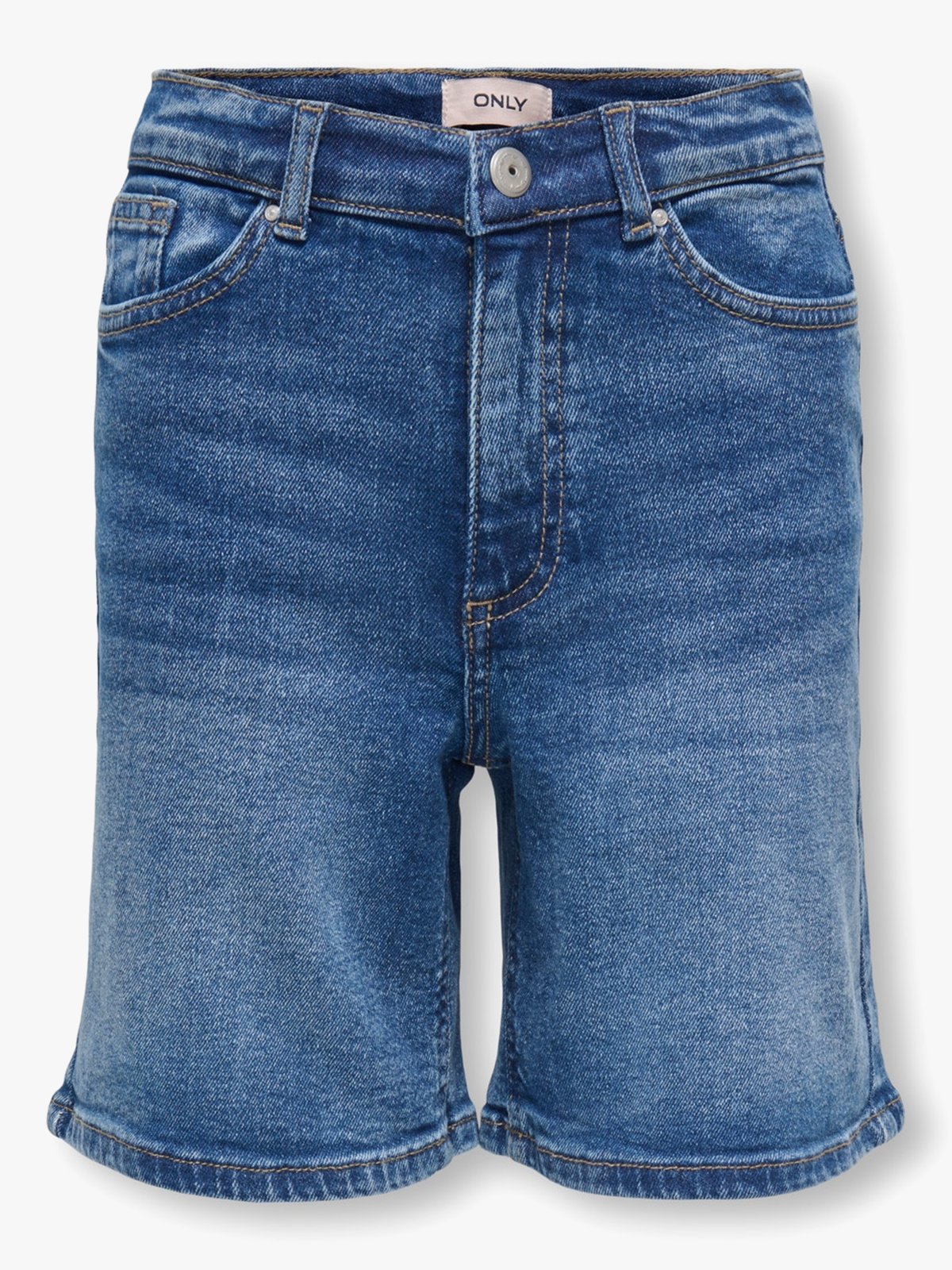 Kids Only Juicy High Waist Long Shorts Medium Blue Denim