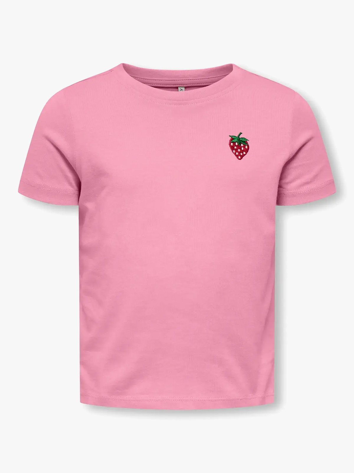 Kids Only Vega Life Short Sleeve Regular Embroidered Tee Cashmere Rose Strawberry