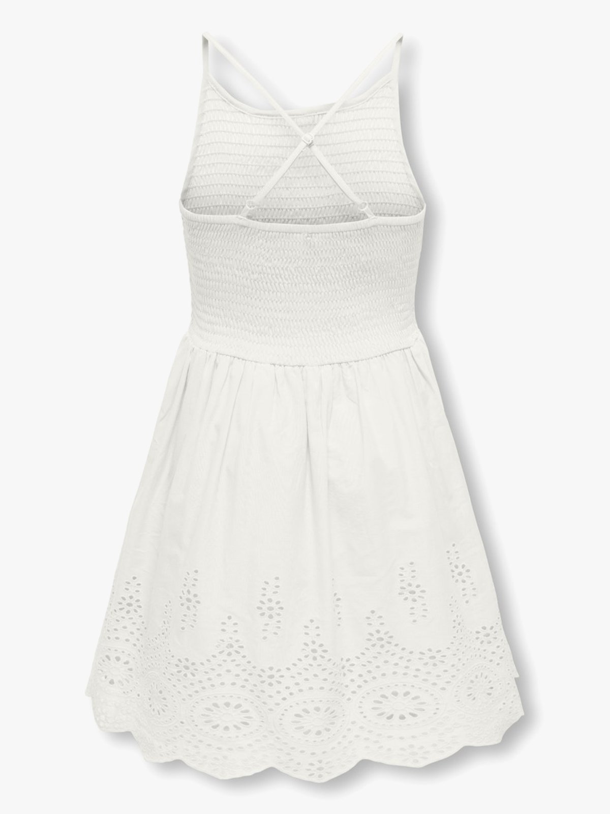 Kids Only Bondi Life Strap Embroidered Dress Woven Cloud Dancer