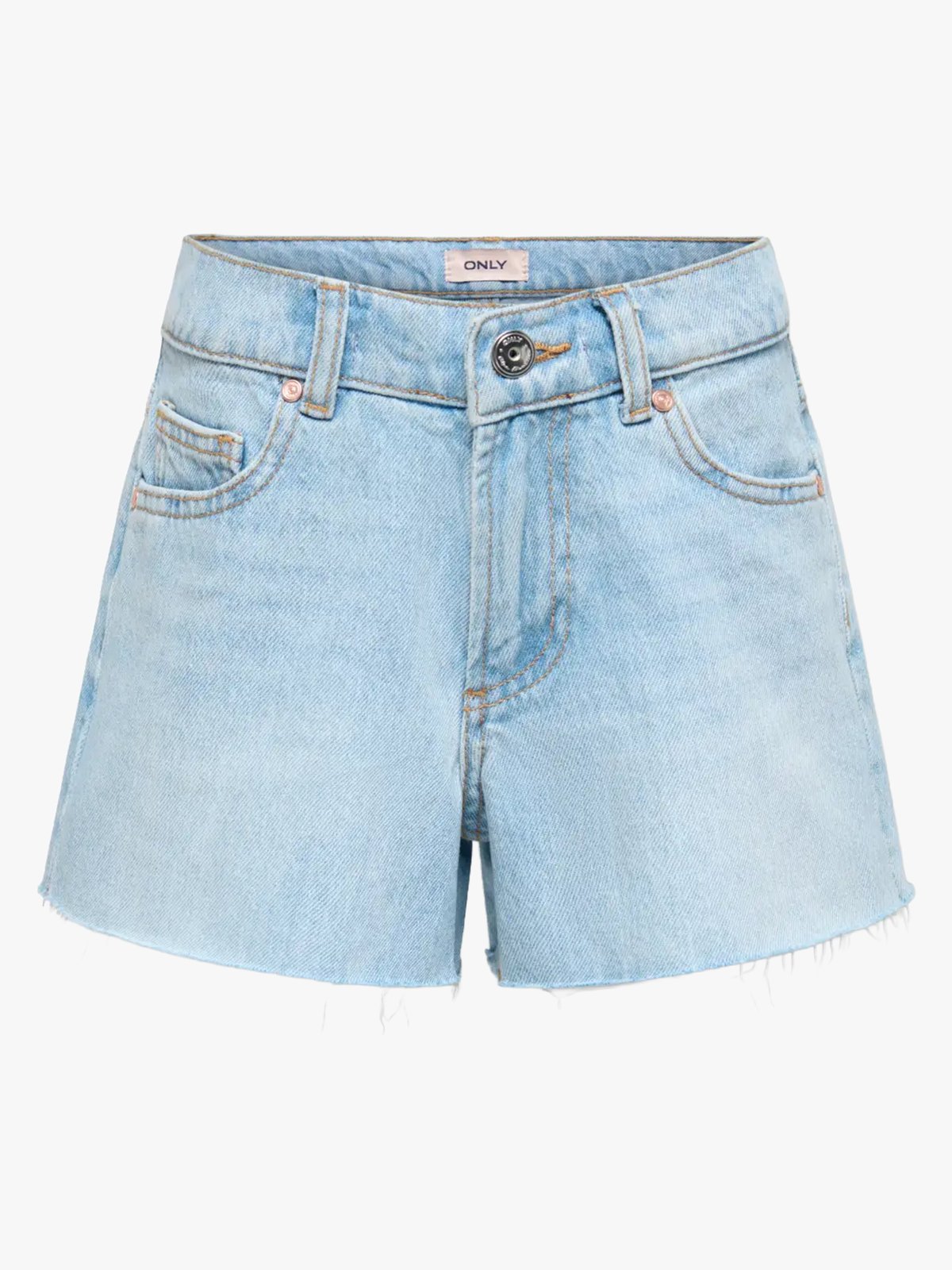 Kids Only Robyn High Waist Shorts Light Blue Denim