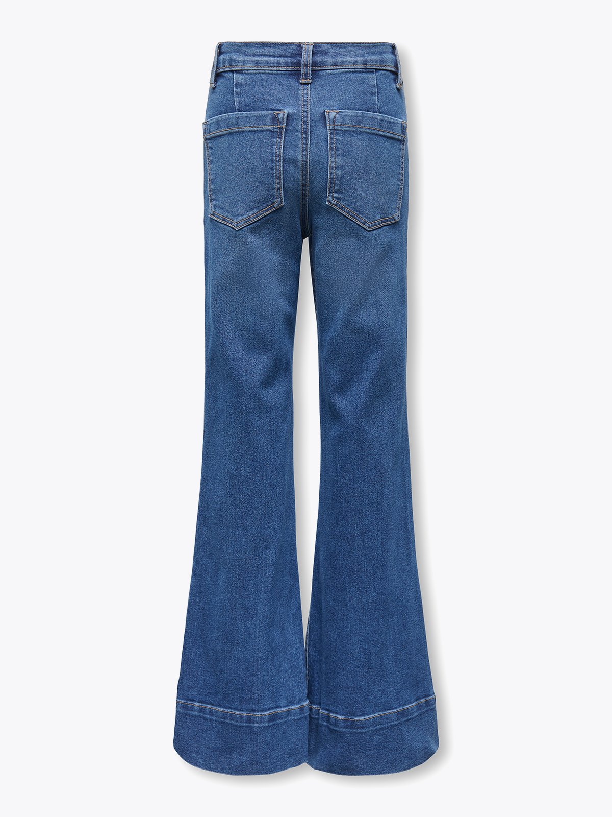 Kids Only Cypress High Waist Pocket Flared Denim Medium Blue Denim