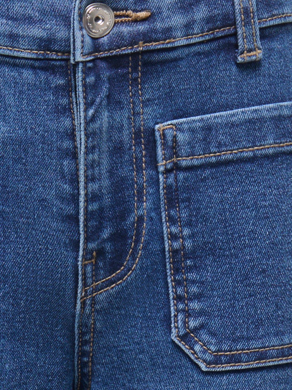 Kids Only Cypress High Waist Pocket Flared Denim Medium Blue Denim