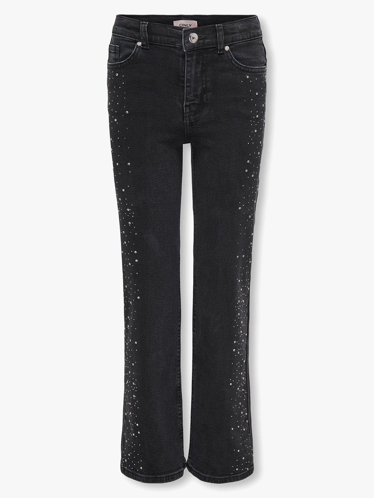 Kids Only Juicy Hight Waist Rhinestone Wide Leg Washed black