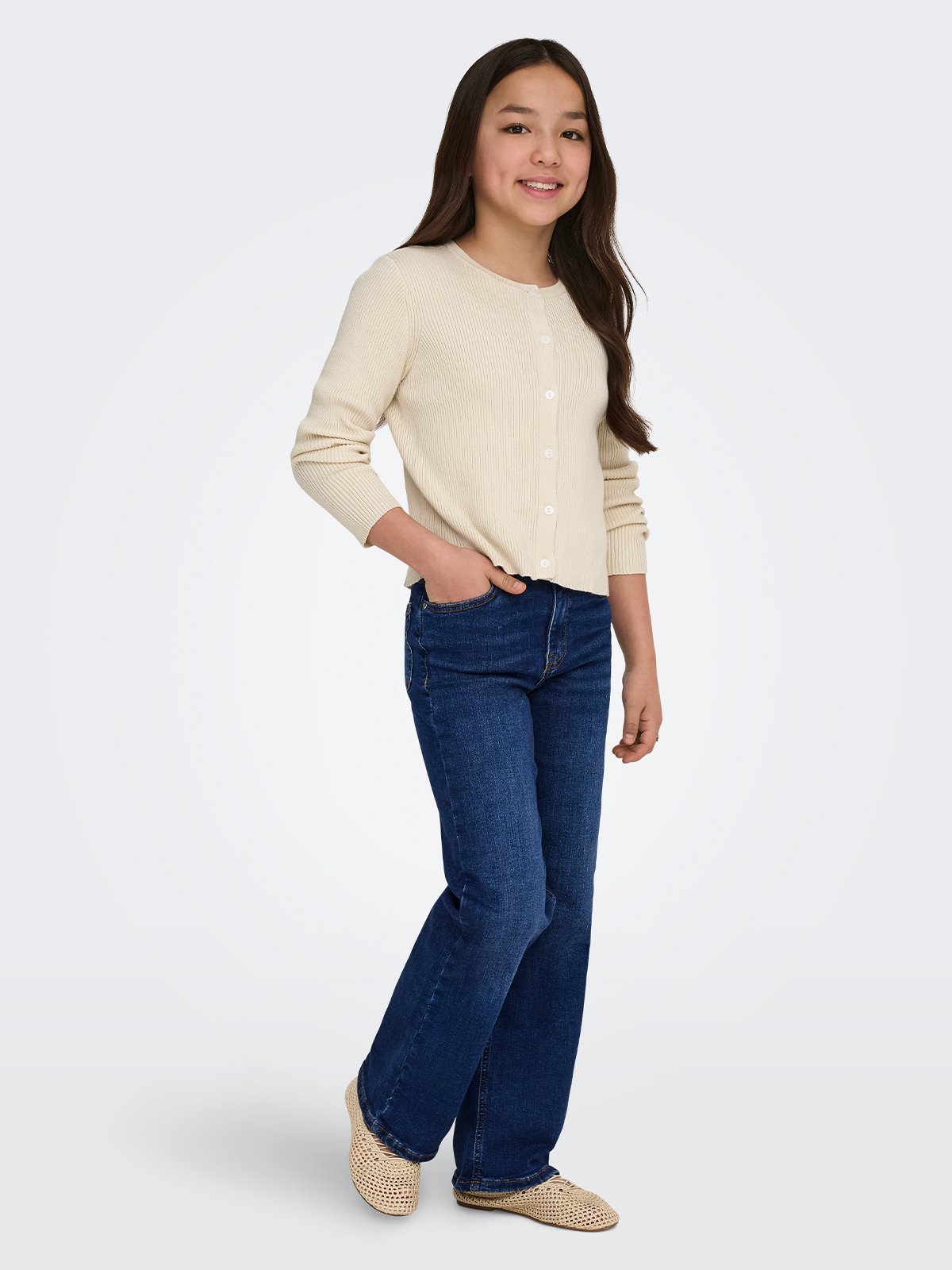 Kids Only Madison Blush Wide Denim Cro37 Dark Blue Denim